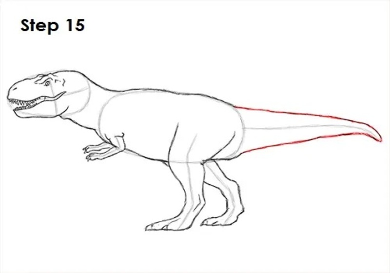 Hướng dẫn vẽ con khủng long đơn giản với 8 bước cho bé