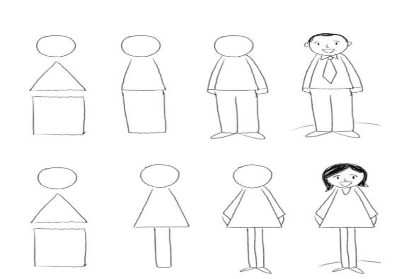 110 Hình Vẽ Người Cách Vẽ Người Cực Đơn Giản THỬ NGAY