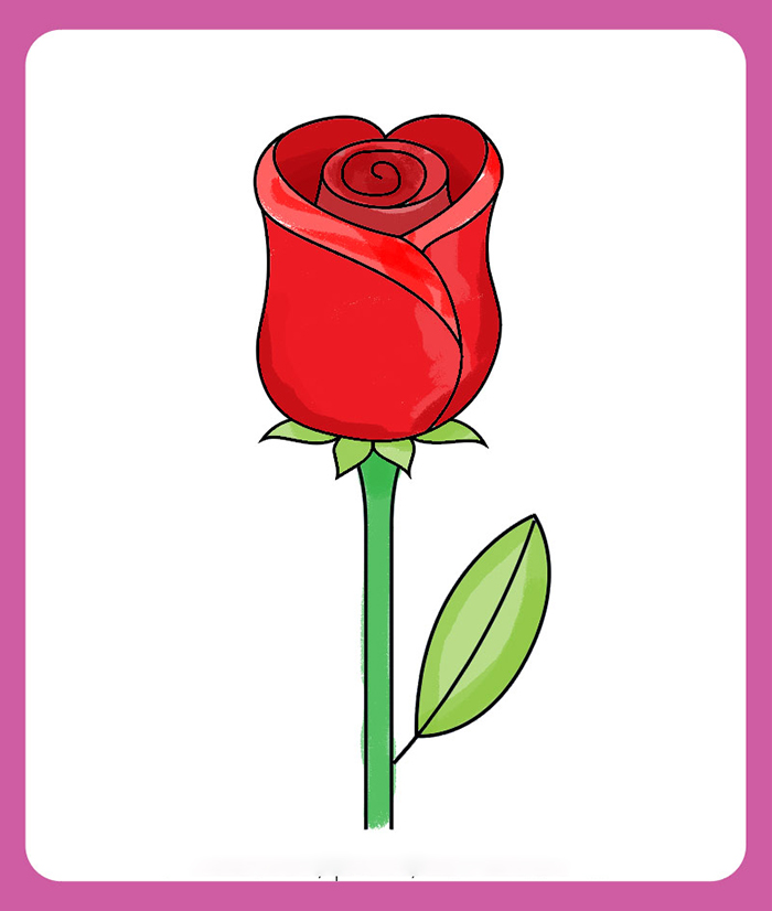 Hướng dẫn bé vẽ hoa hồng cực đơn giản - Dạy bé phong cách Nhật