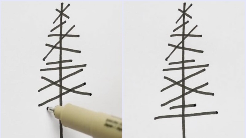 17 Cách vẽ cây thông noel đẹp và đơn giản nhất cho bé