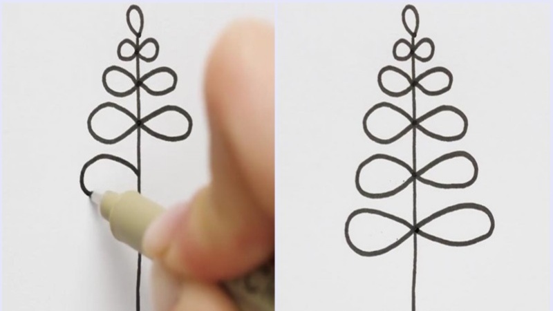 17 Cách vẽ cây thông noel đẹp và đơn giản nhất cho bé