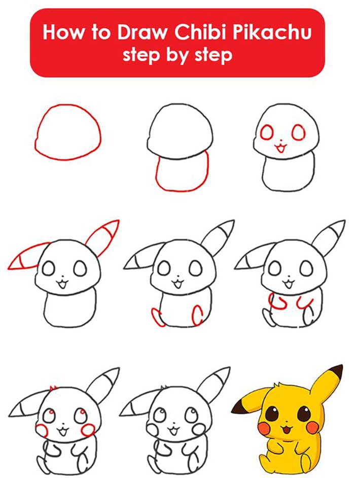 Vẽ Pikachu cute đơn giản nhất  Pokemon dễ thương đẹp nhất  YouTube