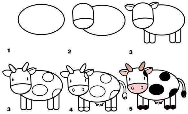 Cách vẽ nhiều con vật đơn giản dễ thương cho bé tô màu